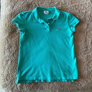 Lacoste teal polo, Size 38